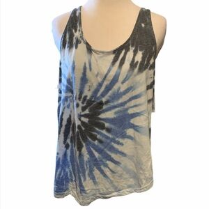 Tie dye tank with roped racerback